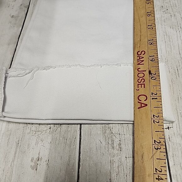 Pistola White Denim Raw Hem Ankle Crop Jeans Stretch Casual Size 27 25" Inseam - Picture 14 of 16